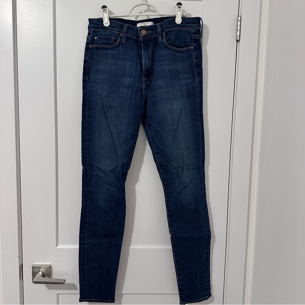 Fidelity Denim Blue Gwen High Super Skinny Jeans Size 29 Waist Women’s